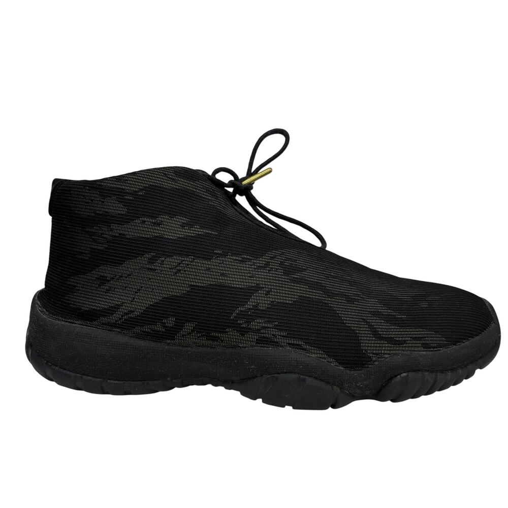 Jordan Future Black Metallic Gold Tiger Camo 656503 035 - Men's Size 9